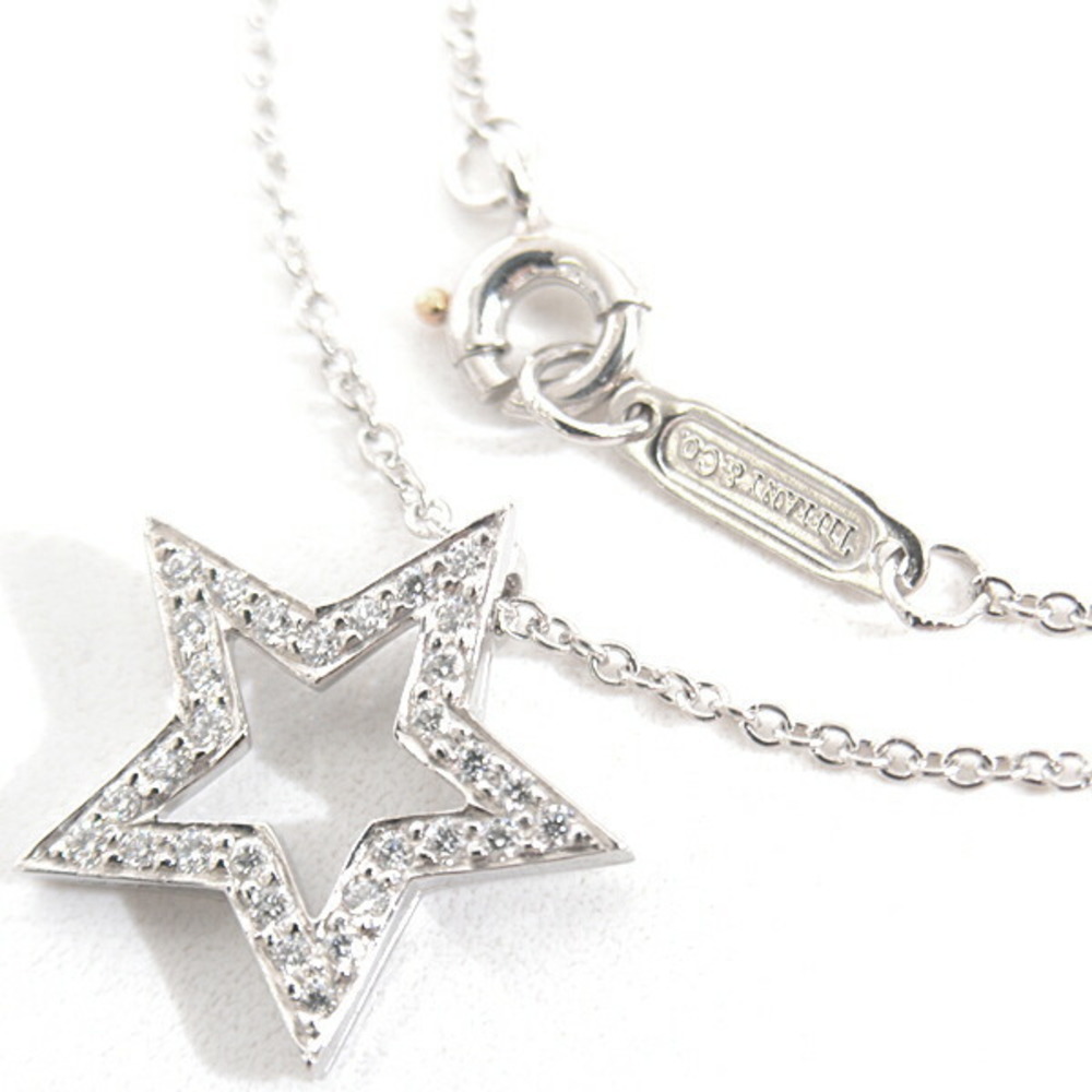 Tiffany Necklace Star Diamond Pendant Platinum